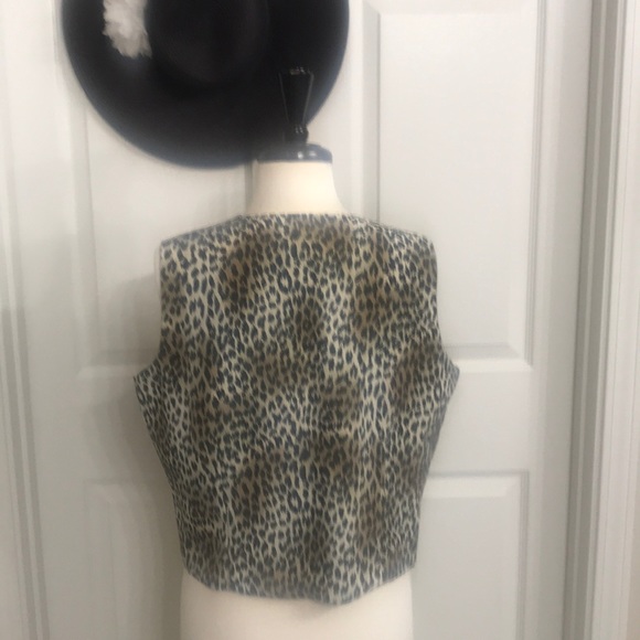 Ladies animal print zippered vest size L - Picture 4 of 5